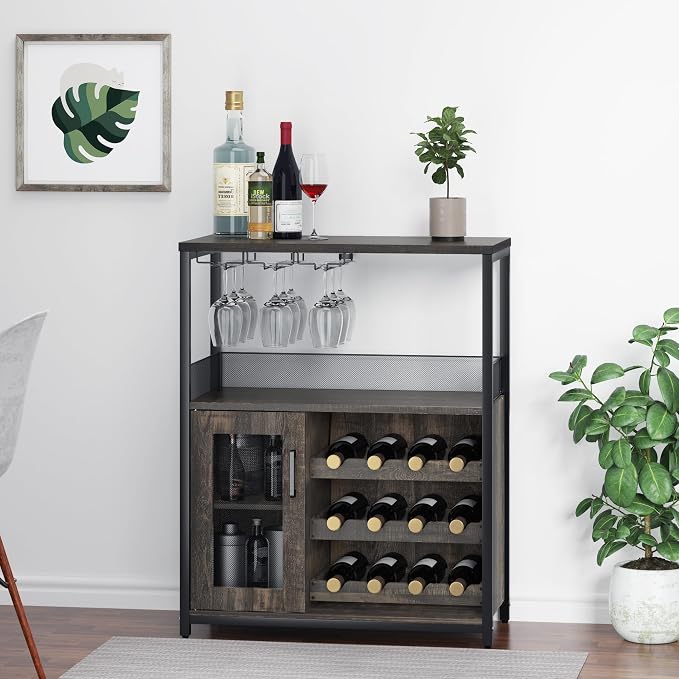 IDEALHOUSE 3-Tier Wine Bar Cabinet - Image 6