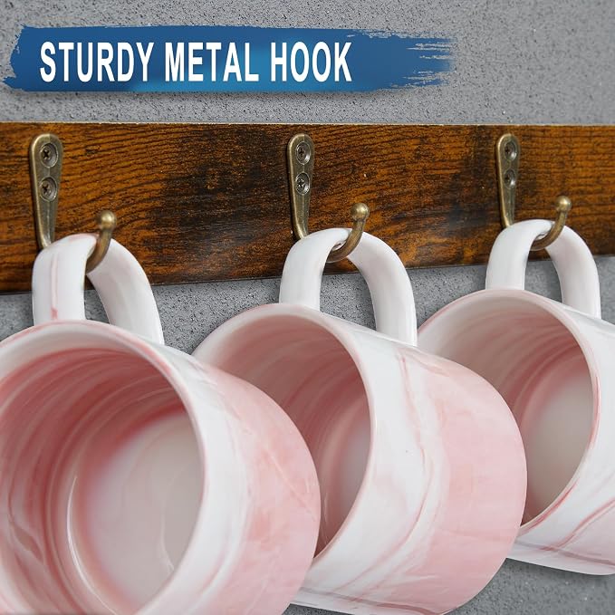 Huxitocan Wall Mount Coffee Mug Holder - Image 2