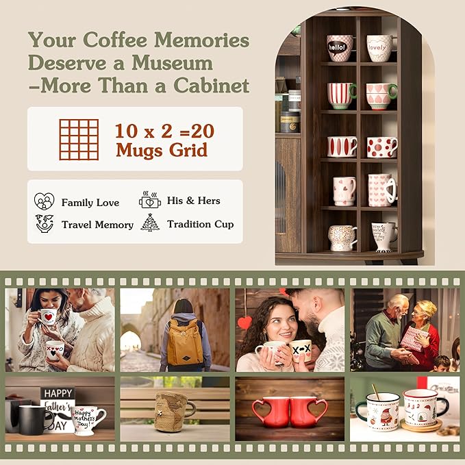VINAEMO Coffee Bar Cabinet - Image 2