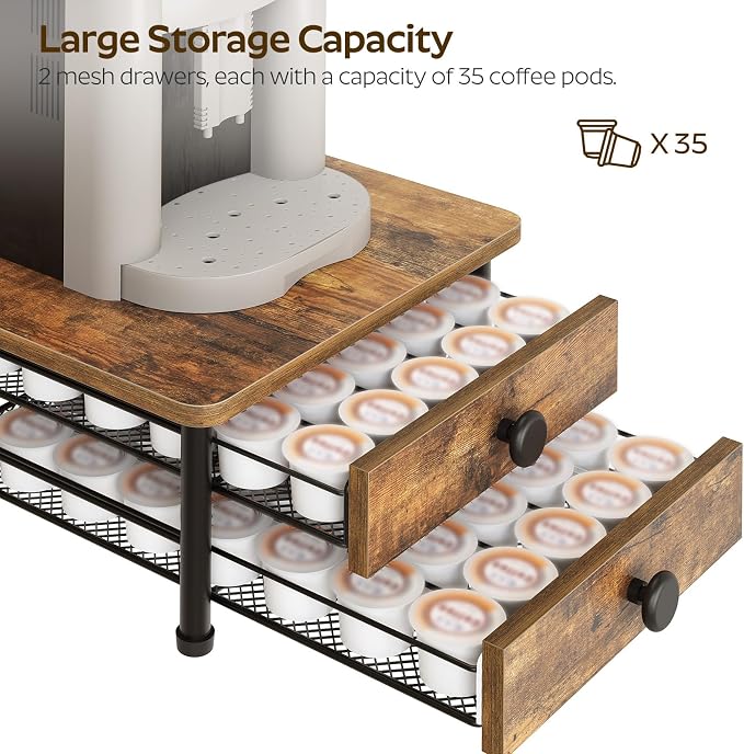 YATINEY Coffee Pod Drawer Holder, 70 Capacity Coffee Capsule Storage Organizer - Image 4