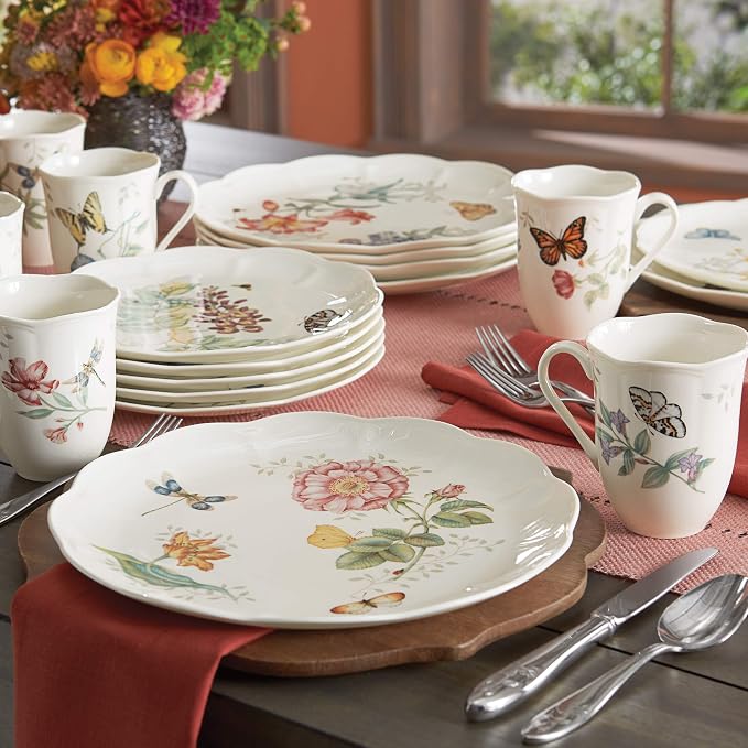 Lenox Dinnerware Set, Butterfly Meadow 18-Piece Set, Service - Image 28