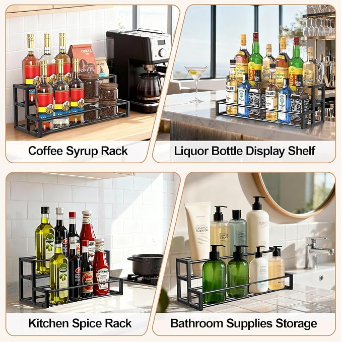 Expandable Coffee Syrup Organizer, Heavy Duty Syrup Rack Enlarged 6-12 Bottles - Image 6