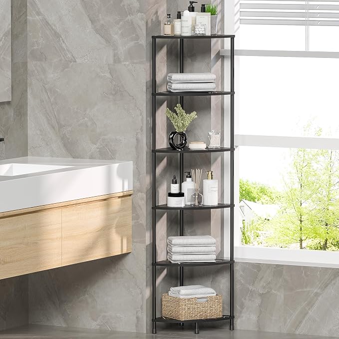 Book Shelf Corner Shelf, 6 Tier Corner Bookshelf Display - Image 2