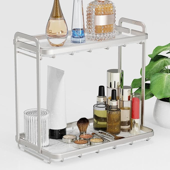 Counter Organizer for Bathroom, Kitchen or Coffee Bar, Metal Shelf - Image 7
