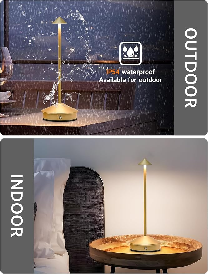Cordless Table Lamps, LED Rechargeable Desk Lamp, Portable Modern USB Battery - Image 5