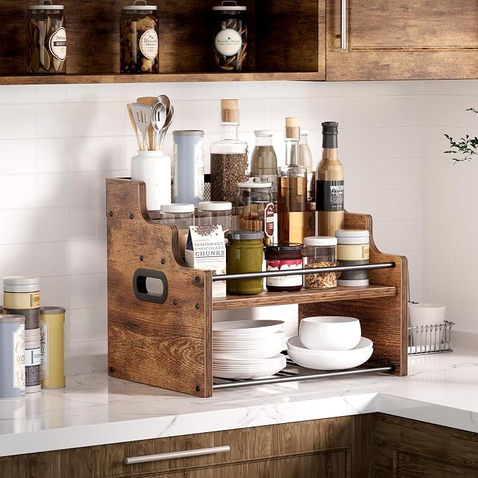 4-Tier Wood Display Shelf Wine Rack - Image 5