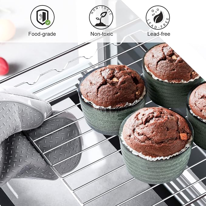UNICASA Ramekin Set of 4, UNICASA 8 oz Creme Brulee Ramekins, Oven Safe Baking - Image 4