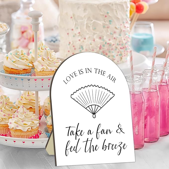 Fan Bar Station Board for Baby Shower, Fan Bar Wooden Welcome Table Sign for - Image 3