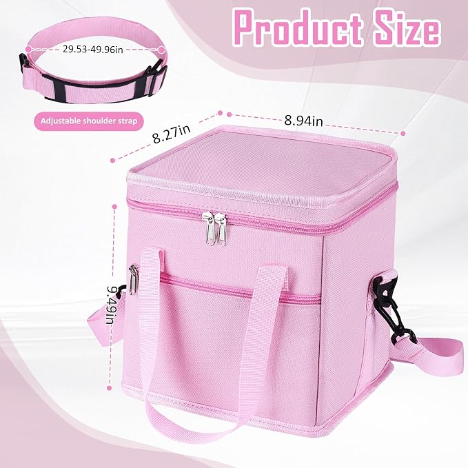 Reusable Drink Carrier with Handle, Tip-Resistant 4 Cup Insulated Bag, - Image 4