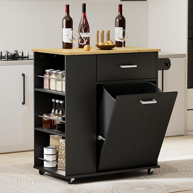 HQZX Rolling Kitchen Island by HQZX