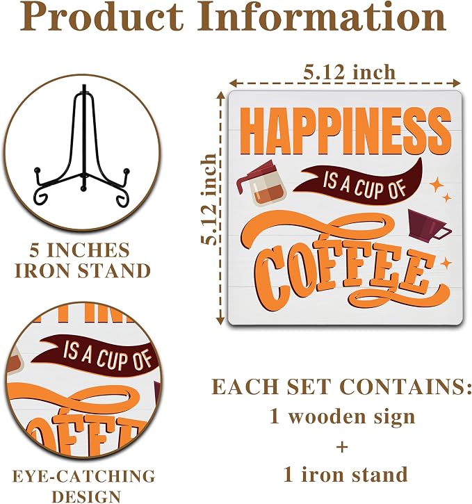 Coffee Bar Accessories， Cafe Station Accessories, Cafe Corner Decorations Sign - Image 2