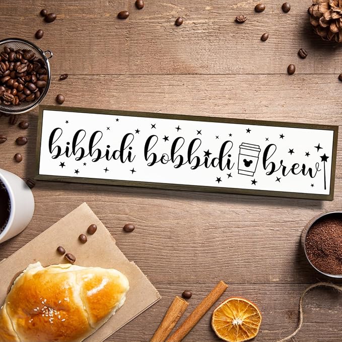 Cute Coffee Decoration, Country Farmhouse Wooden Box Sign, Rustic Wood Hanging - Image 4