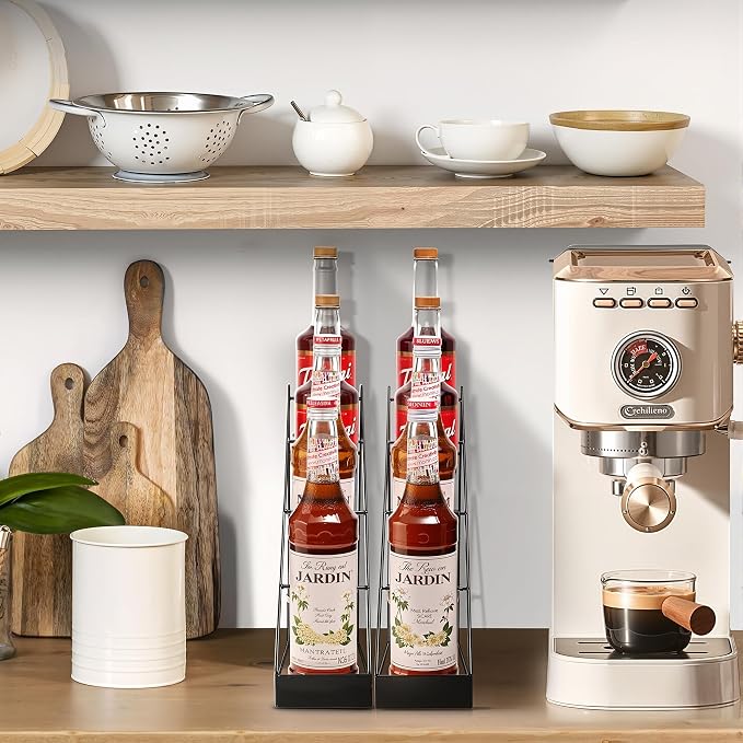 mustry Coffee Syrup Rack for Coffee Bar Accessories, Coffee Syrup Holder Fits - Image 7