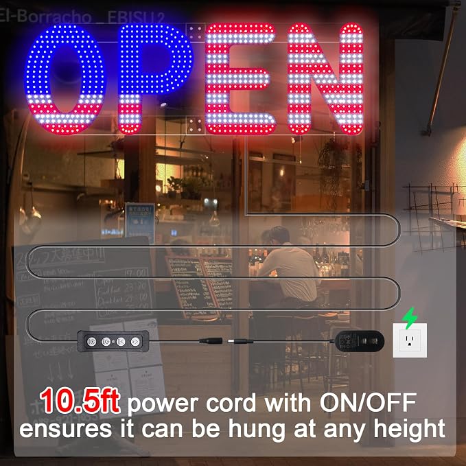 30"x10" Open Sign, LED Open Sign - Image 5