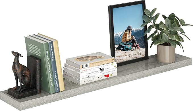 Ballucci Floating Shelf, Living Room, Rustic Gray by Ballucci