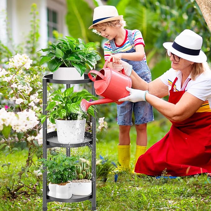 3 Tier Plant Stand Indoor, Flower Pot Holder Shelf Outdoor Plant Display Rack - Image 4