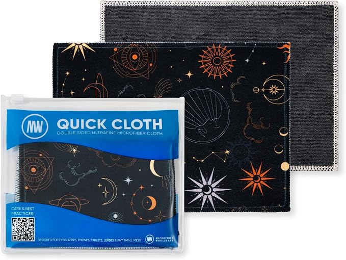 Microfiber Wholesale Quick Cloth Glasses Cleaning Cloths–5x7 Astrology 2-Pack by MicrofiberWholesale