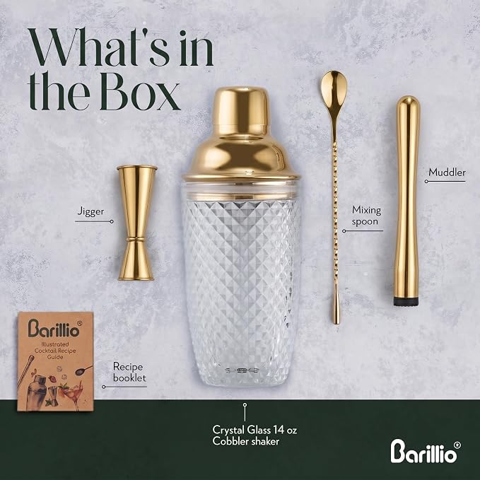 Barillio Glass Cocktail Shaker Set - Image 3