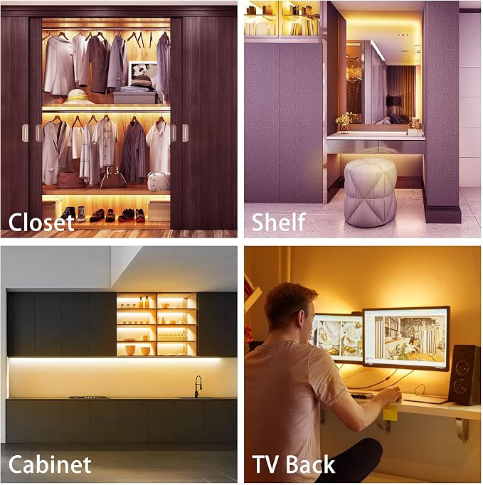 LAFULIT 10 PCS Under Cabinet Lights Kit, Stick on Lights, Flexible Led Strip - Image 7