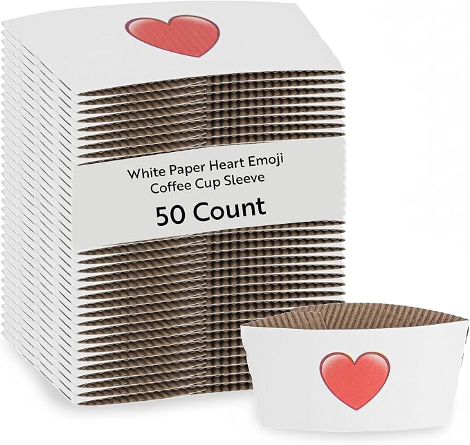 Restaurantware Coffee Cup Sleeves 50 Pack Fits 12, 20 oz Coffee Cups Disposable by Restaurantware