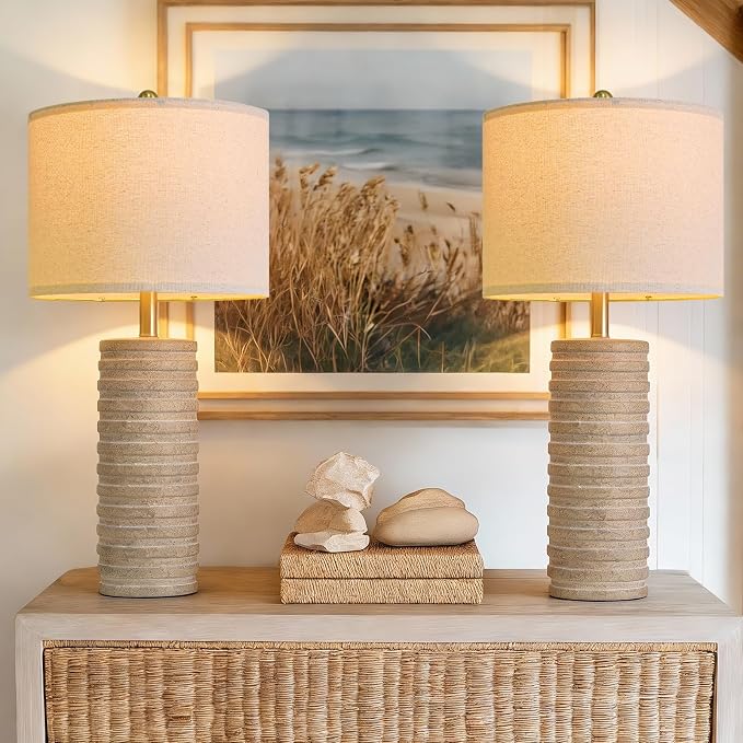 PoKat 27'' Farmhouse Table Lamps Set of 2 - Image 2
