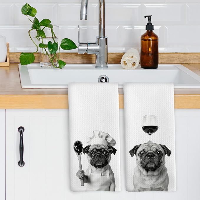 Funny Pug Hand Towels, Pug Gifts - Image 3