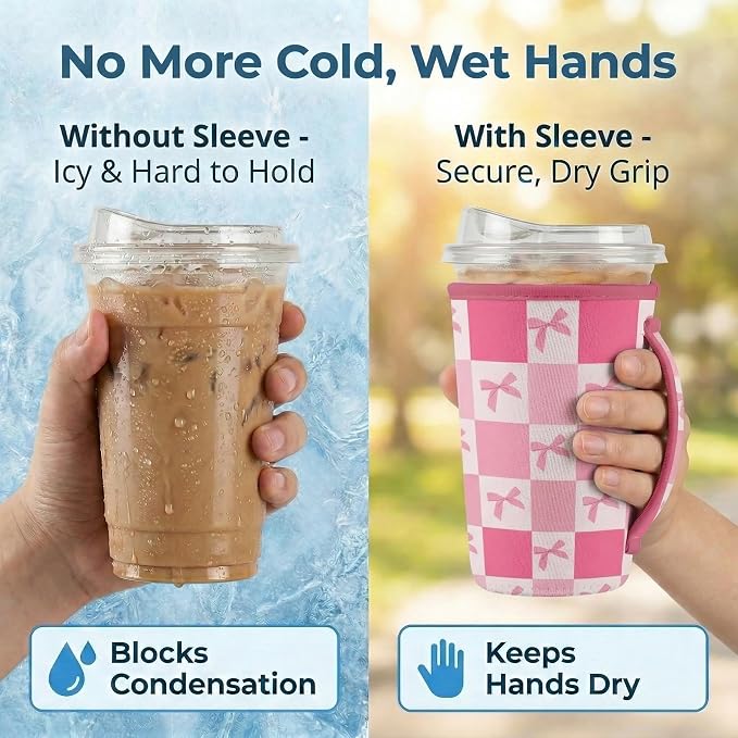 Artsocket 3 Pack Reusable Iced Coffee Sleeve - Image 3
