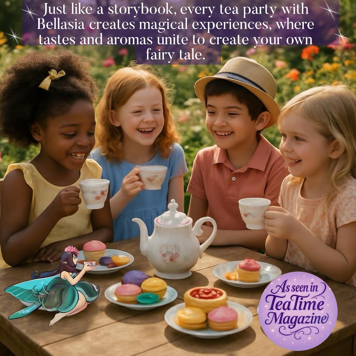 Bellasia Tea Cherry Jubilee for Kids Using Real Fruit Pieces - Caffeine Free Herbal Tea with Real Ingredients & Balanced Flavor- Add Loose Leaf Tea to Your Child’s Routine for A Fun & Tasty Drink. 20-25 Cups