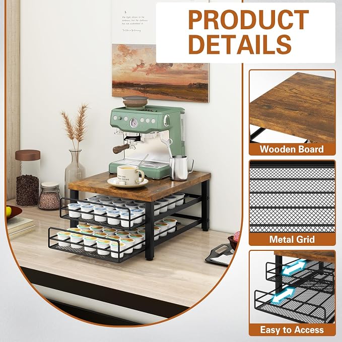 IBUYKE 2-Tier Coffee Pod Drawer Holder - Image 7