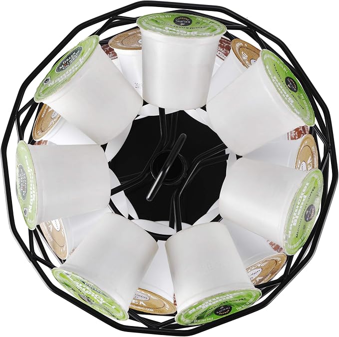 FlagShip for Keurig Pod Holder K cup Carousel Coffee Pod Holder Stand Black - Image 5