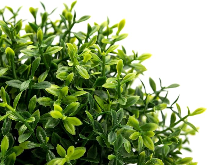 Velener 2Pcs Mini Artificial Boxwood Topiary Faux Plants Indoor- Small Fake - Image 8