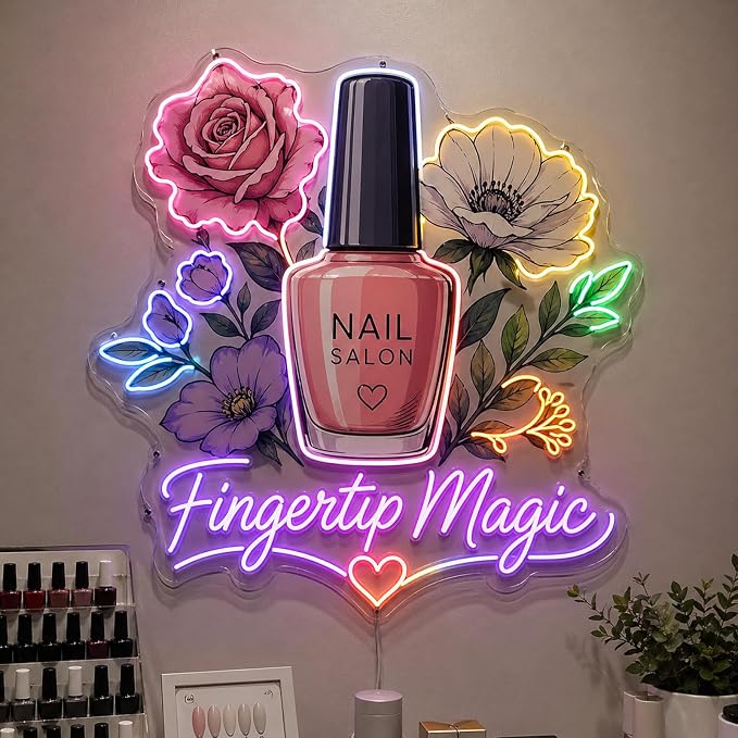 Custom Neon Logo Sign for Salon & Business Brand Wall Decor | Design proof - Image 5