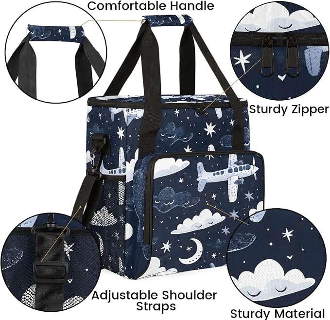 Aircraft Flying Airplane Coffee Maker Carring Bag, Large Insulated Storage - Image 6