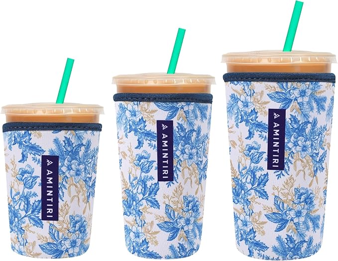 3 Pack Reusable Sleeve for Iced and Hot Drinks Cup, Neoprene Sleeve Compatible by Unknown