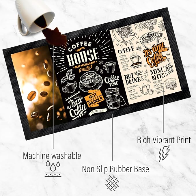 Coffee Bar Mat - Coffee Gifts - Coffee Lover - Coffee Bar Accessories - Barista - Image 5