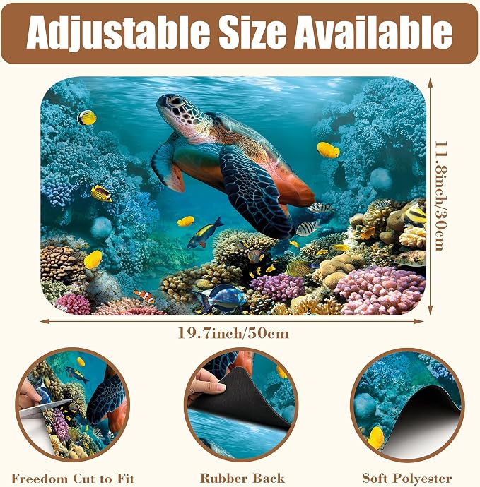 Sea Turtle Coffee Mat Absorbent Dish Drying Mat - Image 2