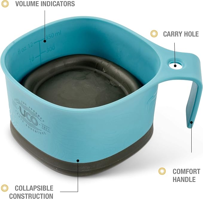 UCO Collapsible Camp Cup for Camping, Backpacking, and Hiking, 12 Ounces - Image 4