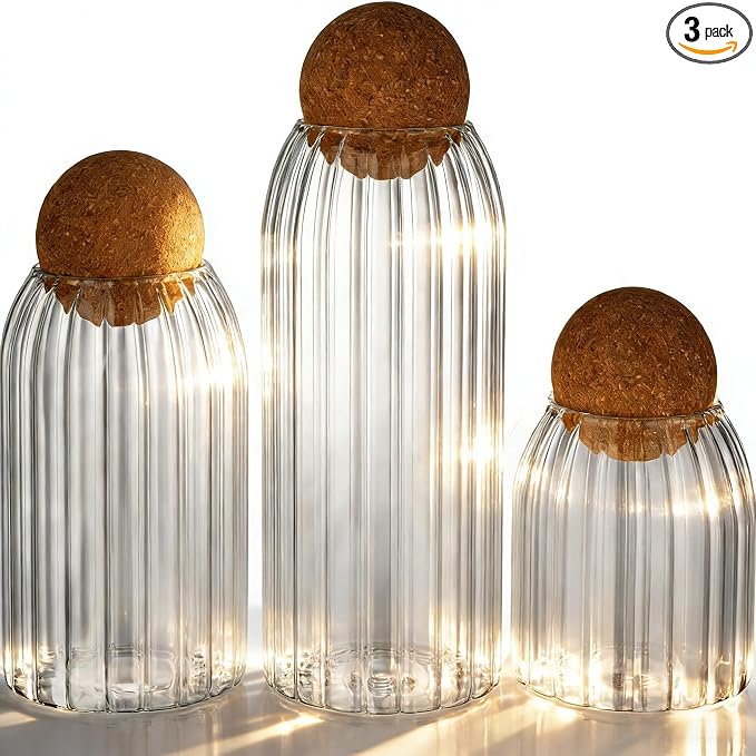 Glass Jar Set of 3 by BuyNow