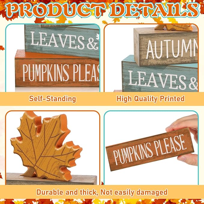 Lineshading 4 Pcs Fall Decorations - Image 4