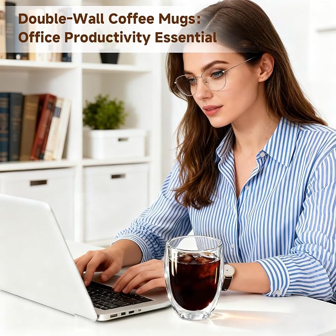 Aurzen Double Walled Glass Espresso Cups - Image 6