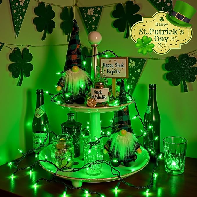 13FT 50-Count Green Christmas Lights, Incandescent Mini String Lights - Image 2