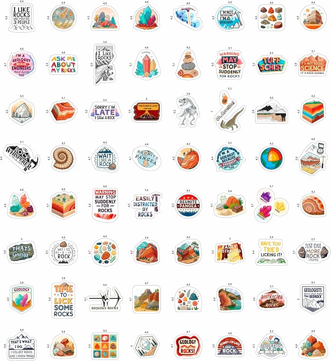 100Pcs Geology Stickers for Water Bottles, Geologist Stickers - Image 4