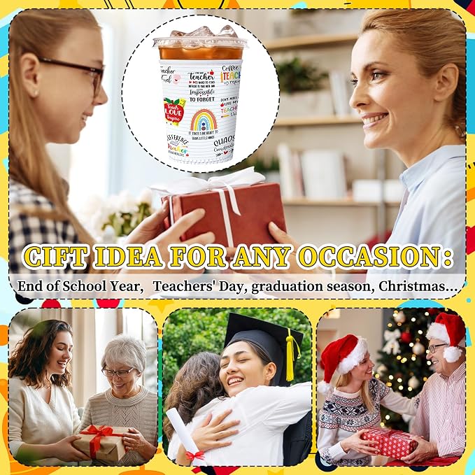 FoldTier 3 Pcs Teacher Appreciation Gifts Teachers Cup Sleeves Iced Coffee - Image 7