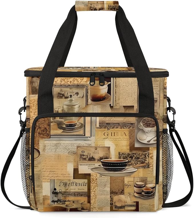 Coffee Maker Carring Bag Travel Storage Tote Bag Compatible by MARYHFENVA