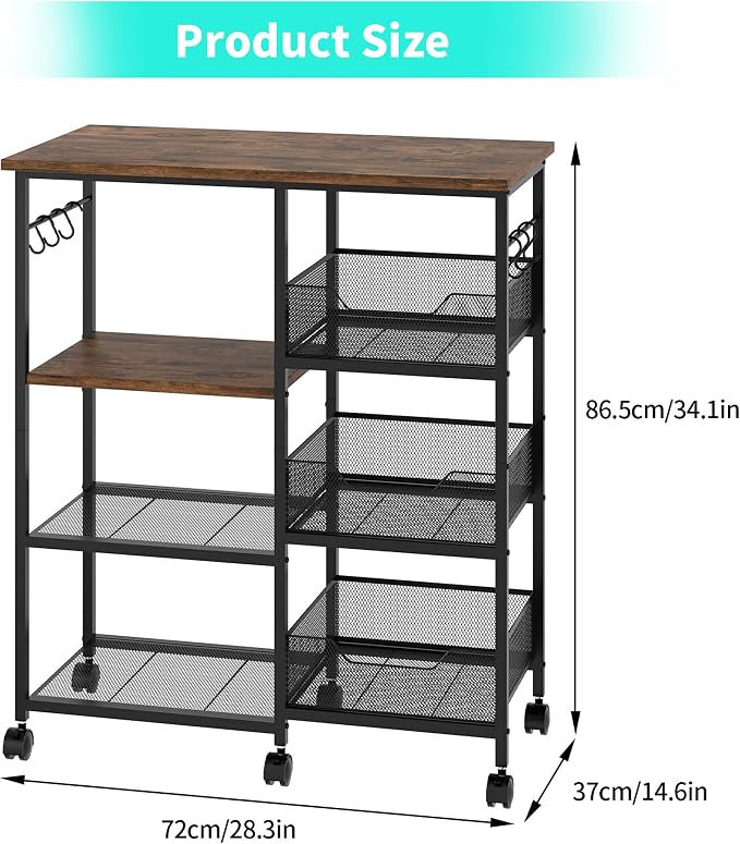 HapiRm Rolling Kitchen Carts - Image 9