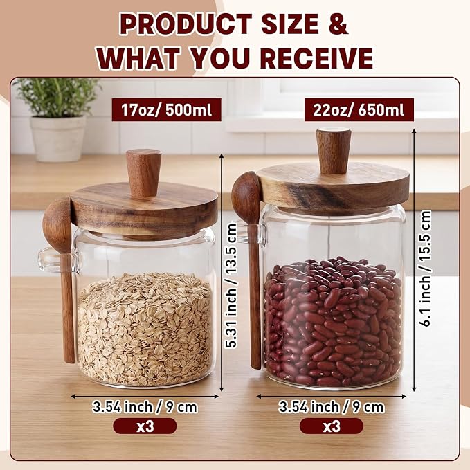Remerry Set of 6 Glass Jar - Image 2