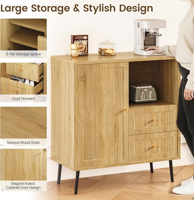 Wood Sideboard Cabinet - Image 5
