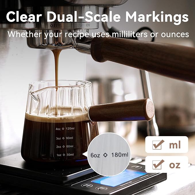 Glass Measuring Cup 6OZ, Espresso Accessories, Expresso Shots Cup, Espresso - Image 4