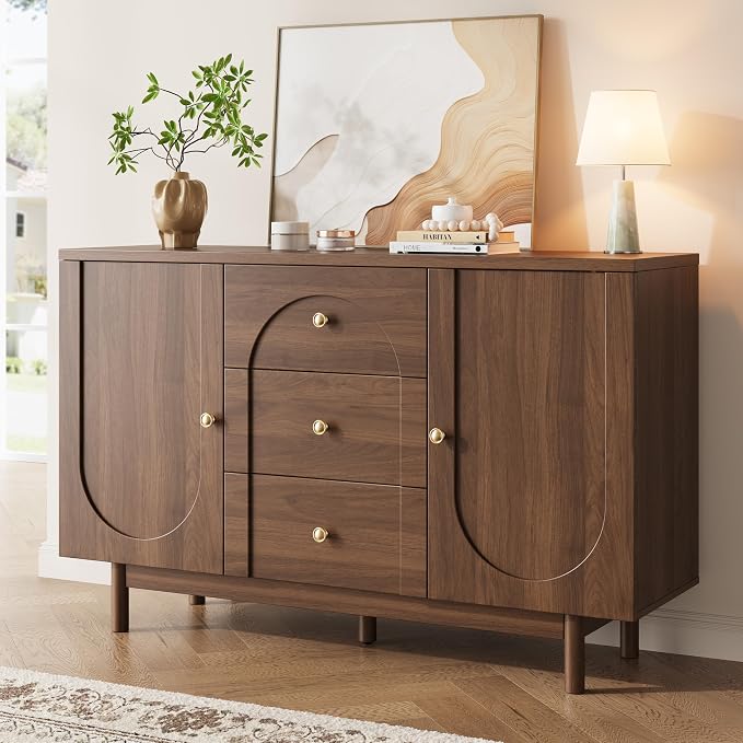 Buffet Cabinet with Drawers, Modern Coffee Bar Station Kitchen Table by Unknown