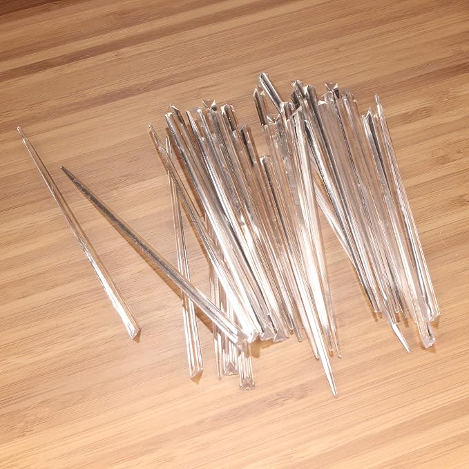 BambooMN - Triangular Appetizer Food and Drink Prism Picks - 3.5" - Clear - 10 - Image 3